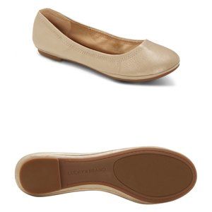 Lucky Brand Emmie Ballet Flat in Metallic Gold